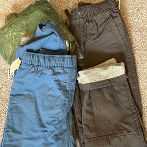 3 Pair Cozy Lined Pants Boys 8 - Tea